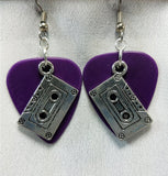 Cassette Tape Charm Guitar Pick Earrings - Pick Your Color