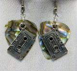Cassette Tape Charm Guitar Pick Earrings - Pick Your Color