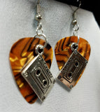 Cassette Tape Charm Guitar Pick Earrings - Pick Your Color