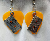 Cassette Tape Charm Guitar Pick Earrings - Pick Your Color
