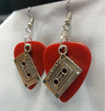 Cassette Tape Charm Guitar Pick Earrings - Pick Your Color