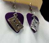 Cassette Tape Charm Guitar Pick Earrings - Pick Your Color
