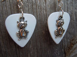 CLEARANCE Cat Charm Guitar Pick Earrings - Pick Your Color