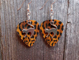 CLEARANCE Cat Arching Back Charm Guitar Pick Earrings - Pick Your Color