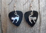 CLEARANCE Cat Arching Back Charm Guitar Pick Earrings - Pick Your Color