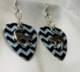 CLEARANCE Cat Arching Back Charm Guitar Pick Earrings - Pick Your Color