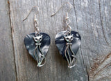 CLEARANCE Elegant Cat Charm Guitar Pick Earrings - Pick Your Color