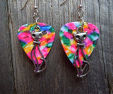 CLEARANCE Elegant Cat Charm Guitar Pick Earrings - Pick Your Color