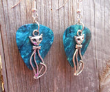 CLEARANCE Elegant Cat Charm Guitar Pick Earrings - Pick Your Color