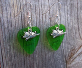 CLEARANCE Cat Lying Down Charm Guitar Pick Earrings - Pick Your Color