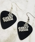 CLEARANCE Cat Person Charm Guitar Pick Earrings - Pick Your Color