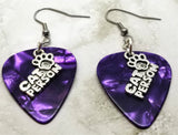 CLEARANCE Cat Person Charm Guitar Pick Earrings - Pick Your Color