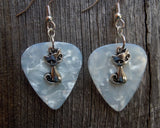 CLEARANCE Fancy Cat Charm Guitar Pick Earrings - Pick Your Color