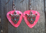 CLEARANCE Cheetah Head Charm Guitar Pick Earrings - Pick Your Color