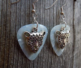 CLEARANCE Cheetah Head Charm Guitar Pick Earrings - Pick Your Color