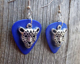 CLEARANCE Cheetah Head Charm Guitar Pick Earrings - Pick Your Color