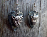 CLEARANCE Cheetah Head Charm Guitar Pick Earrings - Pick Your Color