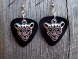 CLEARANCE Cheetah Head Charm Guitar Pick Earrings - Pick Your Color