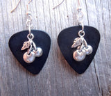 Cherry Charm Guitar Pick Earrings - Pick Your Color