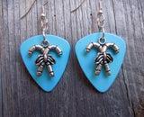 CLEARANCE Crossed Candy Cane Charm Guitar Pick Earrings - Pick Your Color
