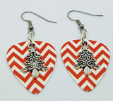 CLEARANCE Christmas Tree Charm Guitar Pick Earrings - Pick Your Color