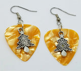 CLEARANCE Christmas Tree Charm Guitar Pick Earrings - Pick Your Color