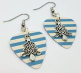CLEARANCE Christmas Tree Charm Guitar Pick Earrings - Pick Your Color