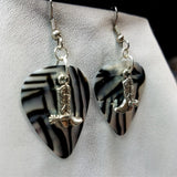 Cowboy Boot and Spur Charm Guitar Pick Earrings - Pick Your Color