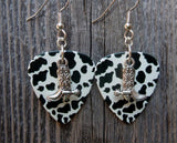 Cowboy Boot and Spur Charm Guitar Pick Earrings - Pick Your Color