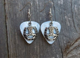 CLEARANCE Cowboy Boot and Horseshoe Charm Guitar Pick Earrings - Pick Your Color