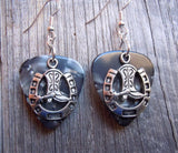 CLEARANCE Cowboy Boot and Horseshoe Charm Guitar Pick Earrings - Pick Your Color