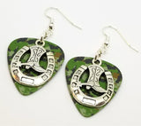 CLEARANCE Cowboy Boot and Horseshoe Charm Guitar Pick Earrings - Pick Your Color