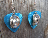 CLEARANCE Cowboy Hat Charm Guitar Pick Earrings - Pick Your Color