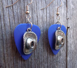 CLEARANCE Cowboy Hat Charm Guitar Pick Earrings - Pick Your Color