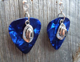 Cowboy Hat Charm Guitar Pick Earrings - Pick Your Color
