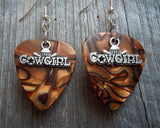 Cowgirl Charm Guitar Pick Earrings - Pick Your Color