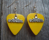 Cowgirl Charm Guitar Pick Earrings - Pick Your Color