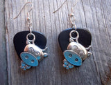 Cow Charm Guitar Picks Earrings - Pick Your Color
