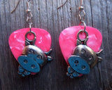 Cow Charm Guitar Picks Earrings - Pick Your Color