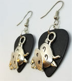 Cow Charm Guitar Picks Earrings - Pick Your Color