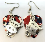 Cow Charm Guitar Picks Earrings - Pick Your Color