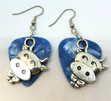 Cow Charm Guitar Picks Earrings - Pick Your Color