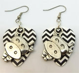 Cow Charm Guitar Picks Earrings - Pick Your Color