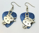 Cow Charm Guitar Picks Earrings - Pick Your Color