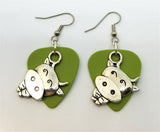 Cow Charm Guitar Picks Earrings - Pick Your Color