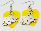 Cow Charm Guitar Picks Earrings - Pick Your Color