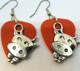 Cow Charm Guitar Picks Earrings - Pick Your Color