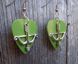 CLEARANCE Crossbow Charm Guitar Pick Earrings - Pick Your Color