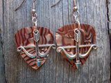 CLEARANCE Crossbow Charm Guitar Pick Earrings - Pick Your Color