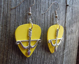 CLEARANCE Crossbow Charm Guitar Pick Earrings - Pick Your Color